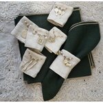 Arte Pura vaaleanharmaat pellavaiset servettirenkaat, 6 kpl setti