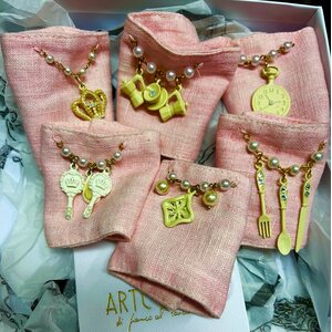 Arte Pura vaaleanpunaiset pellavaiset servettirenkaat, 6 kpl setti