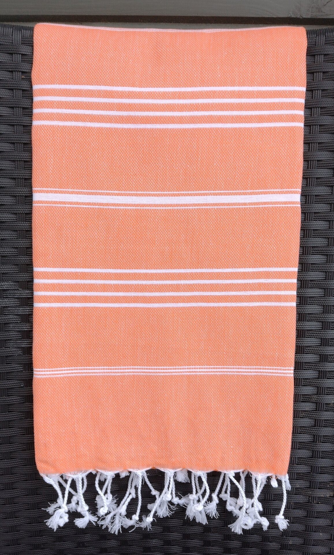 Raidallinen hamam pyyhe Oranssi