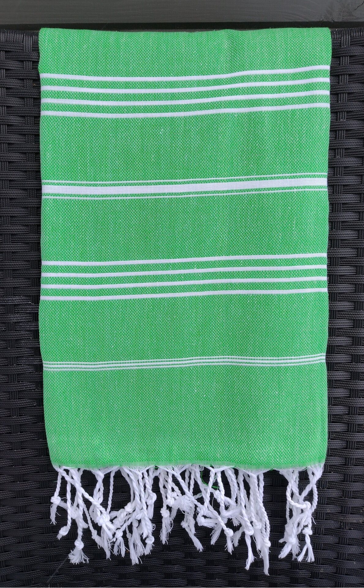 Raidallinen hamam pyyhe Vihreä