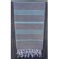 Black Stripes hamam pyyhe Turquoise