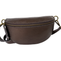 黒 leather phonebag 茶色
