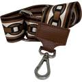 Zwart leather phonebag Bruin