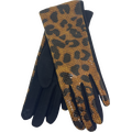 Vinger handschoenen eläinkuosilla Mosterd pantteri