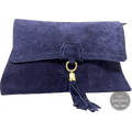 Mokkanahkainen käsilaukku Azul oscuro