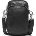 DEPECHE. Soft leather mobile bag Black
