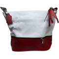Kaksivärinen käsilaukku Punainen / valkoinen