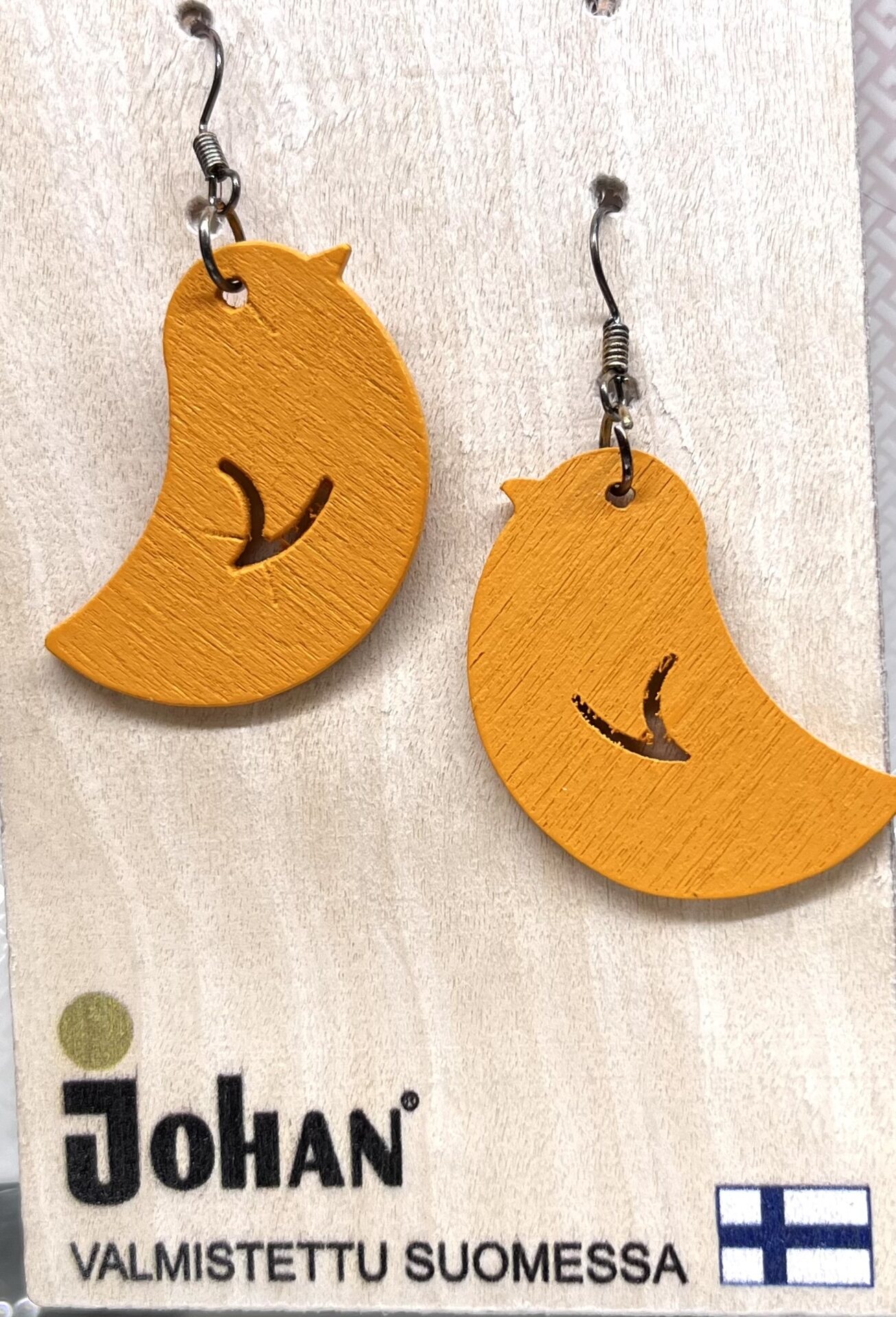 Johan Puinen lintu korvakoru Keltainen