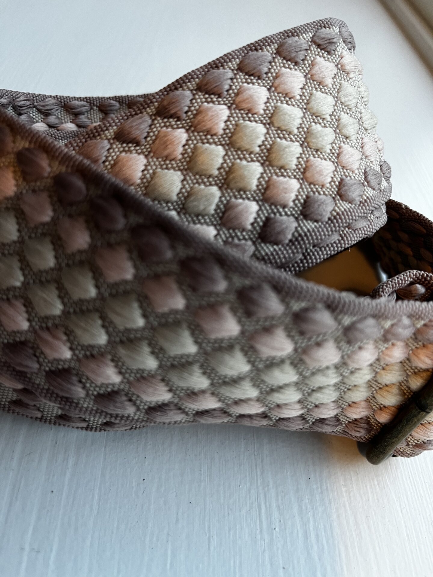 Black leather phonebag Rose