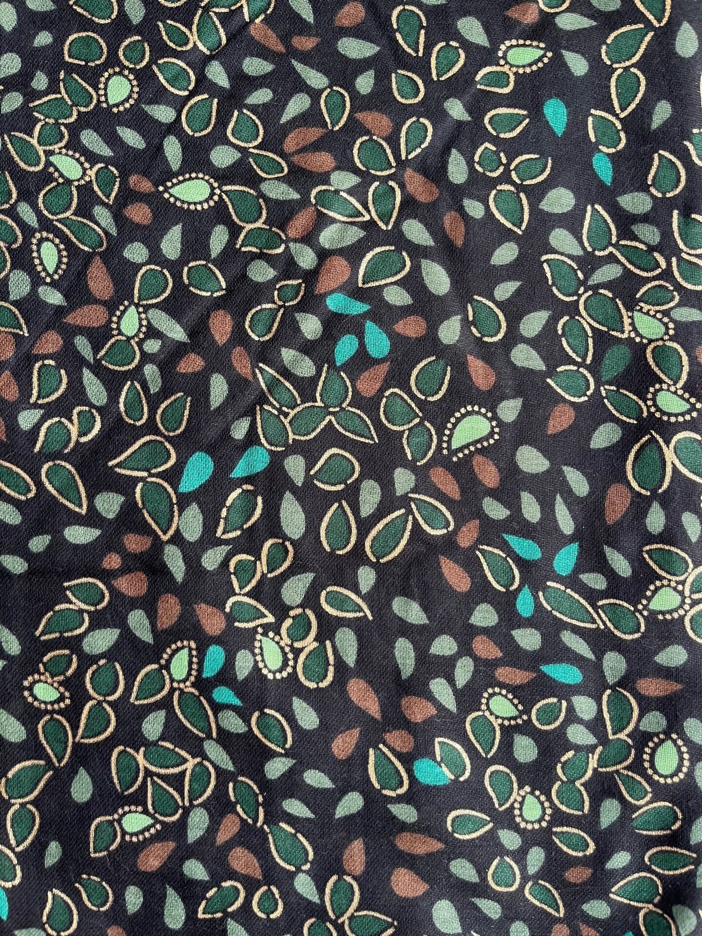 Värikäs Puuvilla/ viskoosi huivi Vihreä