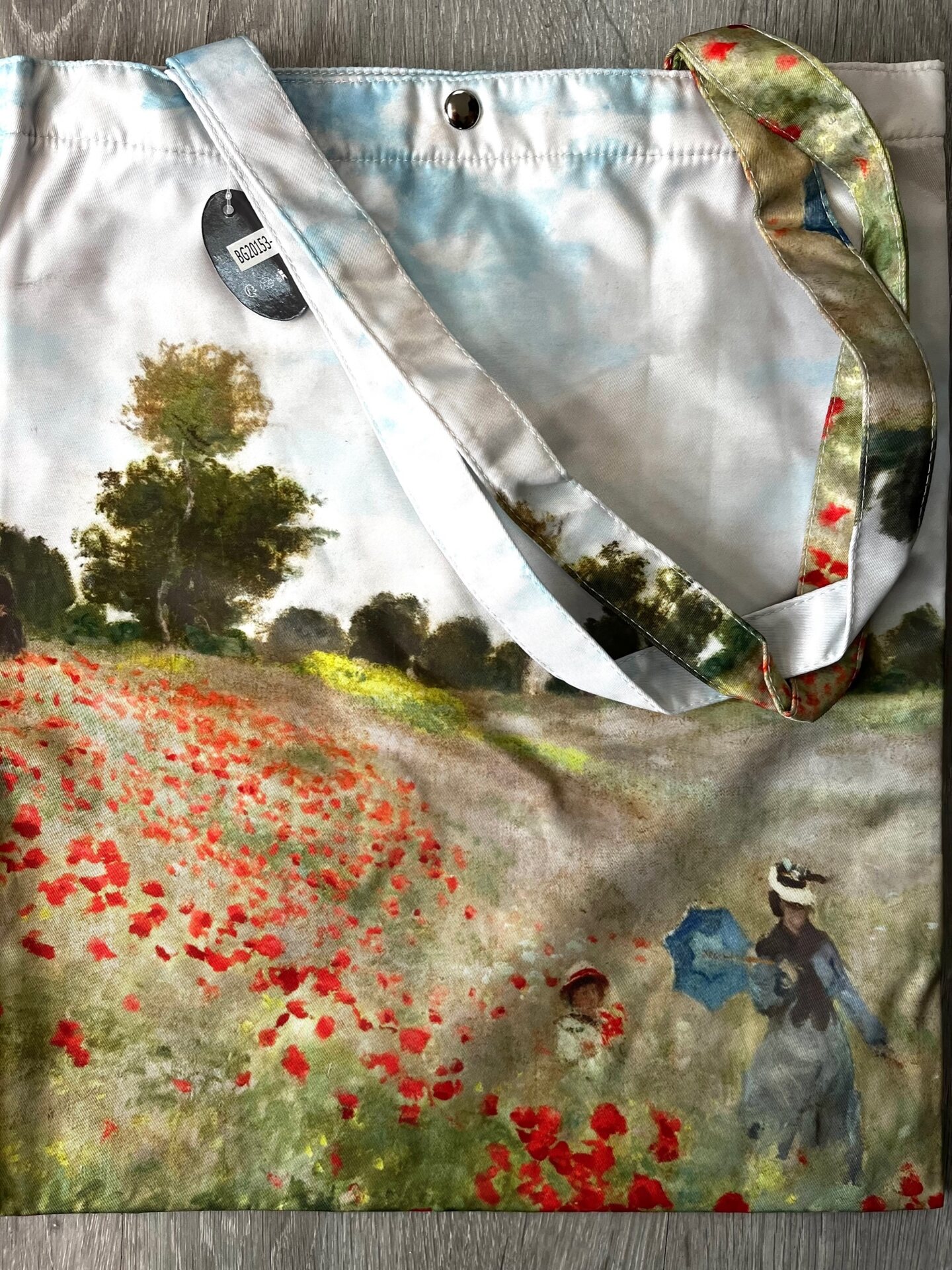 Ostoskassi taidekuvalla Monet, Wild Poppies