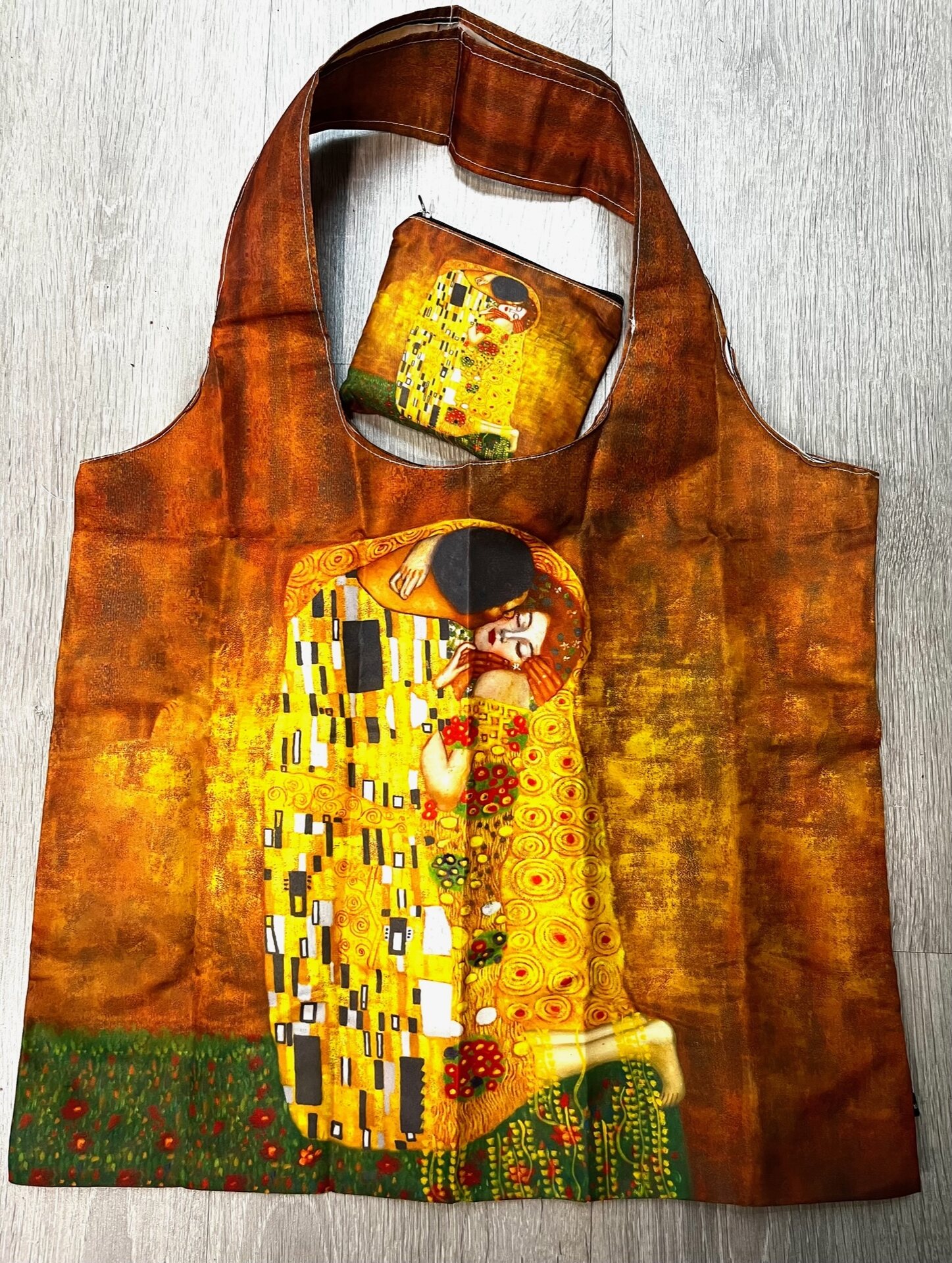 Ostoskassi taidekuvalla Klimt, Kiss