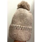 Joustoneulepipo pienillä paljeteilla ja kimallereunalla Beige