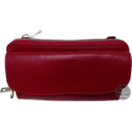 Černá leather phonebag Červená