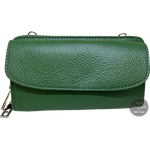 Černá leather phonebag Zelená