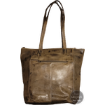 Nahkainen shopper laukku Tummanvihreä