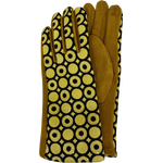 Finger gloves pallokuviolla Yellow