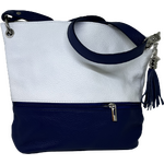 Kaksivärinen käsilaukku Navy / white