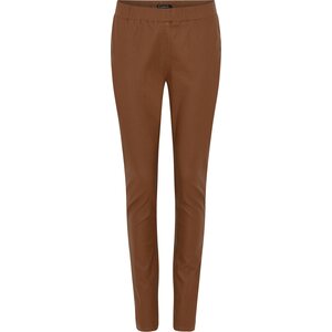 Soulmate nahkaa muistuttavat leggins pants, Cognac, 38