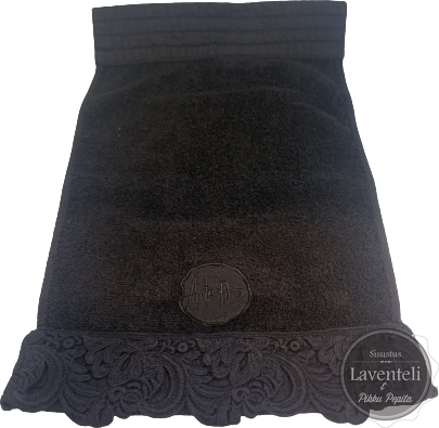 Arte Pura Froteinen pyyhe Armonia pitsillä 黑色