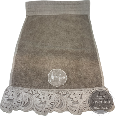 Arte Pura Froteinen pyyhe Armonia pitsillä 浅褐色