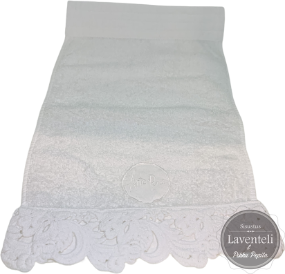 Arte Pura Froteinen pyyhe Armonia pitsillä 白色