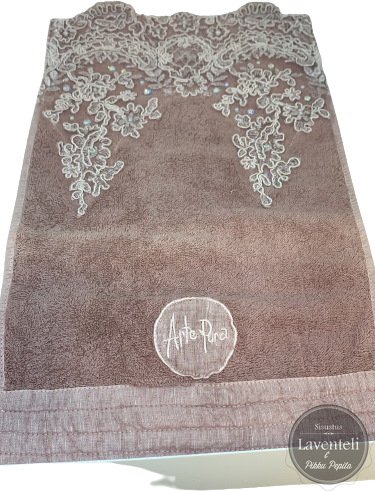 Arte Pura Froteinen pitsipyyhe Swarovski kristailleilla Polvere old