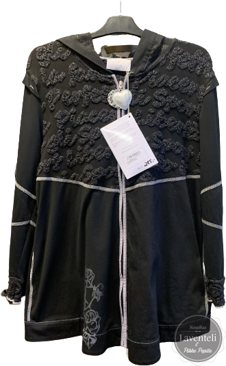 Elisa Cavaletti tyylikäs hupparitakki Nero