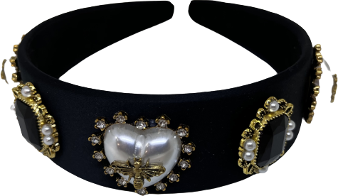 Hiuspanta koristeilla Black