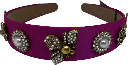 Hiuspanta koristeilla Lila