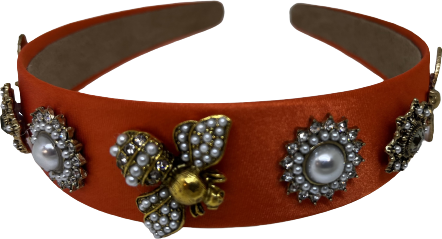 Hiuspanta koristeilla Orange