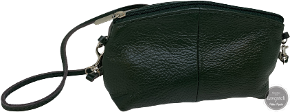 Nahkainen pieni laukku Tummanvihreä