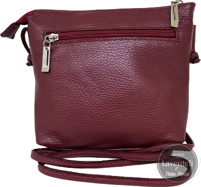 Nahkainen pikkulaukku Dunkelrot