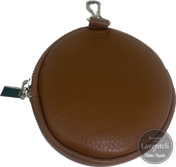 Pikku-kukkaro nahkaa Ruskea