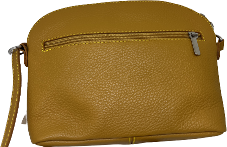 Pieni nahkalaukku Okrankeltainen