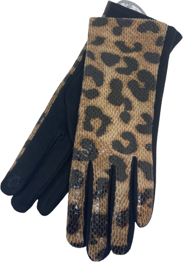 Finger gloves eläinkuosilla Brown pantteri