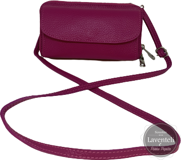 Nahkainen lompakko/laukku Fuksia