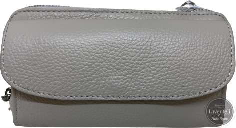 Nahkainen lompakko/laukku Luonnonvalkoinen