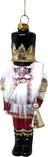 Shishi set of three vetro nutcracker ornaments Punahousuinen oikealla