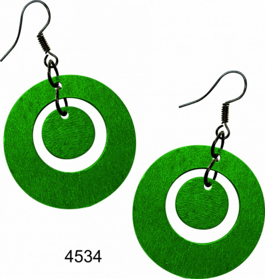 Johan Puinen ympyrä korvakoru Vihreä