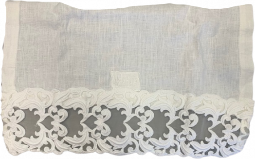 Arte Pura pellavakaitaliina pitsillä Λευκό