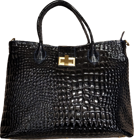 Lakerinahkainen käsilaukku Black