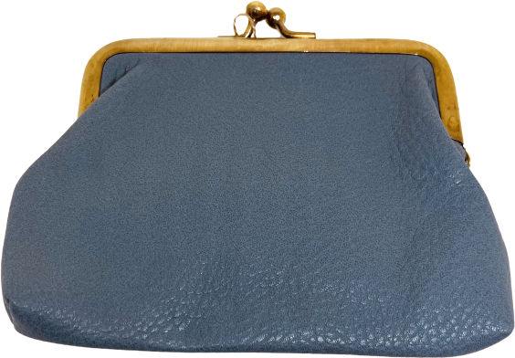 Kukkaro nahkaa Vaaleansininen