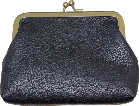 Pieni kukkaro nahkaa Musta