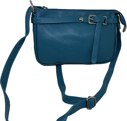 Cross body nahkainen pikkulaukku Turchese