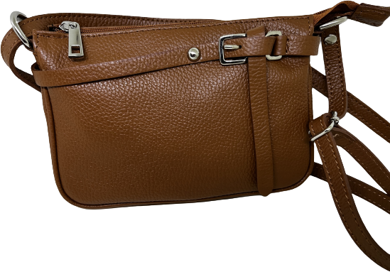 Cross body nahkainen pikkulaukku Marrone