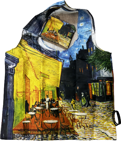 Ostoskassi taidekuvalla Van Gogh, Cafe Terrace