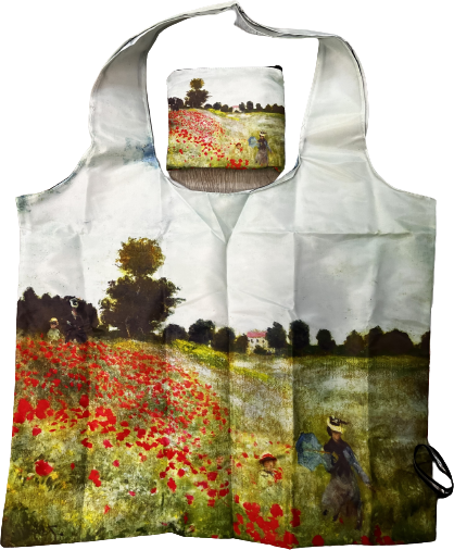 Ostoskassi taidekuvalla Monet, Wild Poppies