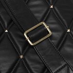DEPECHE. Wave-patterned black leather bag