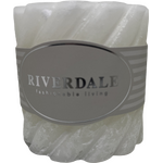 Riverdale vit tuoksullinen kierrekynttilä, 7,5 * 15 cm